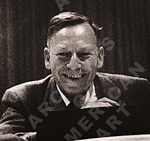 Foto Eliot Elisofon, 6 april 1957:
Gregory Bateson, 1904 - 1980, op de 48e jaarconferentie 
van de 'American Federation of Arts'.
© aaa.si.edu, Missvain 2011  wikipedia.org